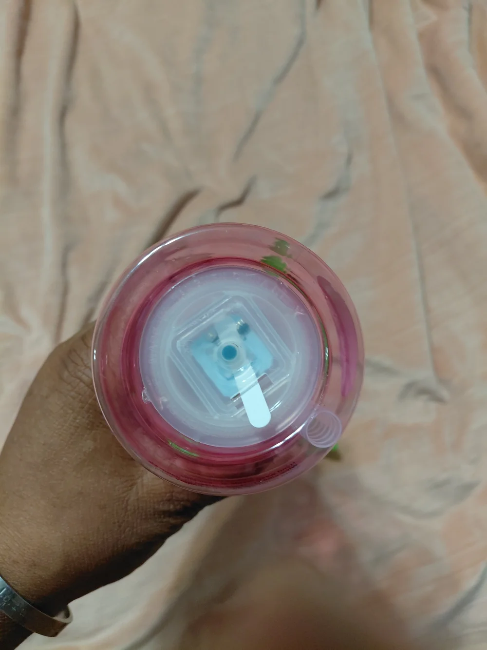 Green & Pink Palm Tree Tumbler Cup with Straw